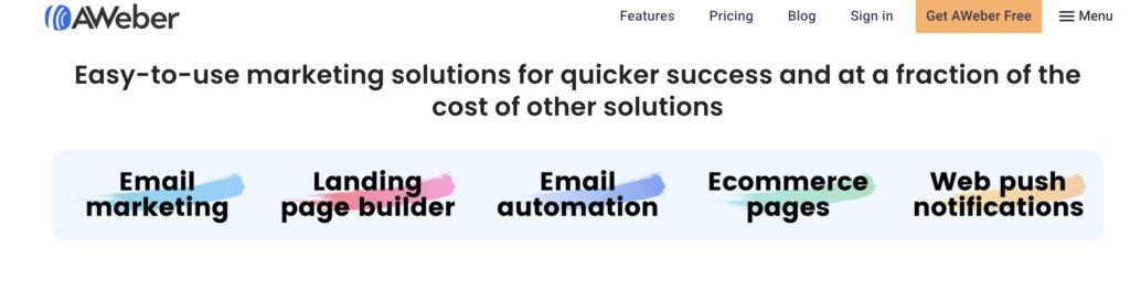 Sendgrid Alternative: aweber